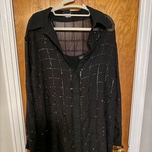 Sequin shirt dress